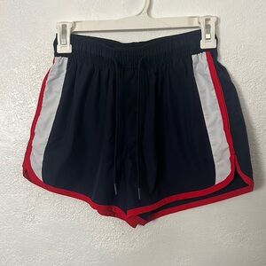 H&M mens swim trunks red white and blue short shorts XS